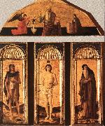 BELLINI, Giovanni St Sebastian Triptych oil painting